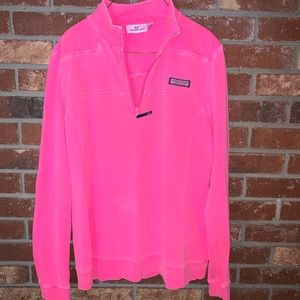 Vineyard Vines Hot Pink Half Zip Jacket